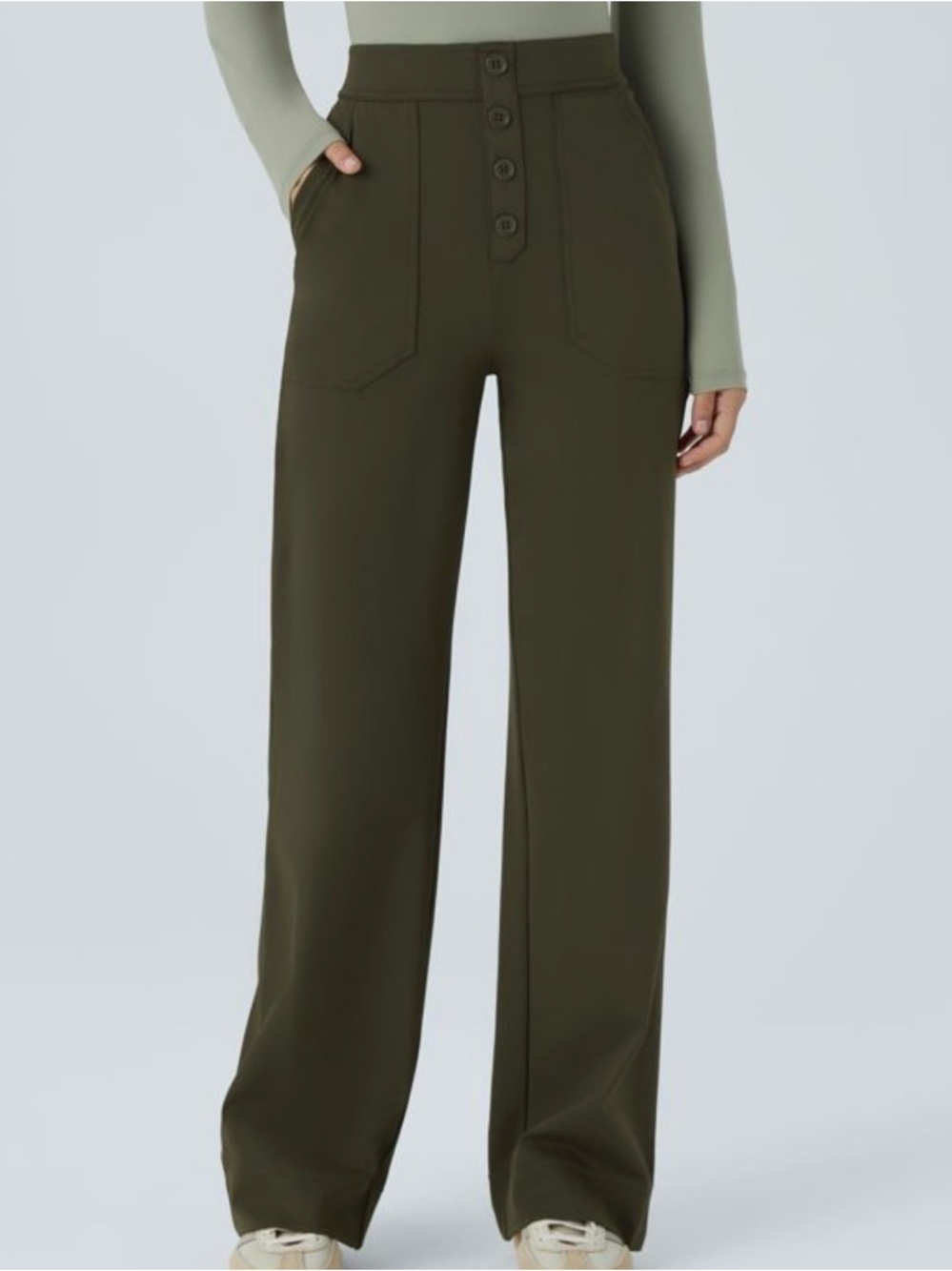NWOT SoftlyZero™ Plush Thermal High Waisted Pockets Straight Leg Casual Pants